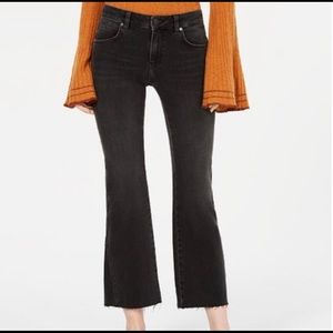 Free People Womens Rita Denim Crop Flare Jeans